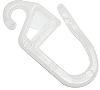 GARDINIA Faltenlegehaken POM-Qualität roh-weiß, 10er Pack, für Ø 12 mm, 10