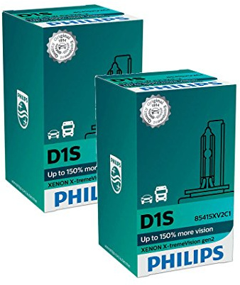 PHILIPS Xénon X-TremeVision Gen2 + 150 % D1S HID Xenon Lot de 2 ampoules 85415XV2C1