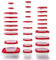 Rubbermaid 2063701 Easy Find Vented Lids BPA Free Plastic Food Storage Containers, 60 Piece, New Assortment, Racer Red