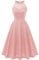 Bbonlinedress Robe de Soirée Cocktail Femme Halter Vintage pour Fête Bal Guinguette Anniversaire Mariage invité Blush L