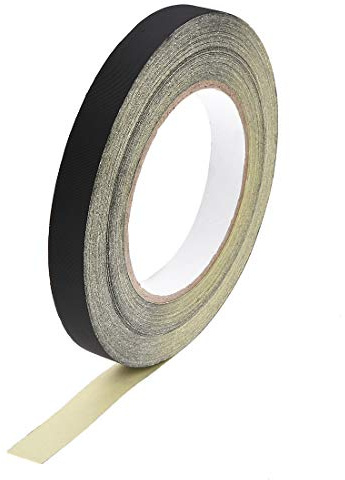 uxcell Ruban adhésif en tissu acétate pour réparation de guitare électrique ou électrique Noir 15 mm 30 m