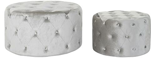 DT MB-182984 Fußstütze (Set), Velvet, Grau, Standard