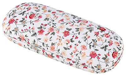Alvinlite Brillenetui Hardcase - Floral für Frauen, Teen Mädchen, Männer - Blumen Stoffe Brillenbox, Tragbare Damen