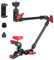 JEBUTU 22 Magic Arm w Clamp Mount, Adjustable Articulating Friction Camera Boom Arm w 1/4 Thread, Overhead Camera Desk Phone Mount Clamp Stand for Tripod Light Webcam Mic Video Rig