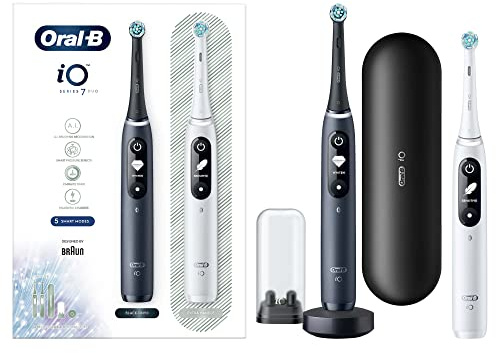 Braun iOM7D.2H2.2BD Oral-B IO 7 Duo Pack Elektrinis Dantų ŠepetÄ—lis Baltas/Juodas Onyx