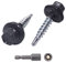 Marcopol Lot de 50 vis de toiture en métal avec rondelles en EPDM, vis hexagonales à tôle (50, gris anthracite) - 4,8 x 35 mm