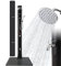 AREBOS Douche Solaire de 40 l Premium Noire avec Socle Anthracite | Socle en Acier | Douchette Manuelle Amovible