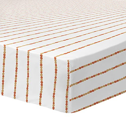 MATT & ROSE Drap Housse 140x200 cm DÉCO VÉGÉTALE | 100% Coton | Oeko-Tex | Caramel