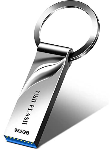 Clé USB 3.0 - Clé USB portable étanche - Mini clé USB en métal avec porte-clés