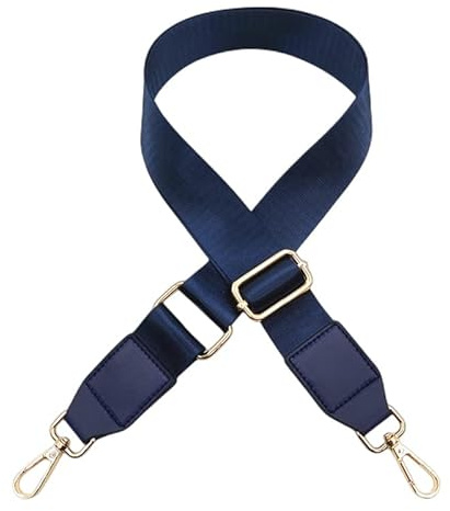Einfarbig Taschengurt Breit Taschen Taschenband 80-130cm Verstellbarer Tragegurt Schultergurt für Handtaschen 3.8cm breit Schulterriemen Umhängegurt Herren Taschenriemen Damen Zubehör - Blau