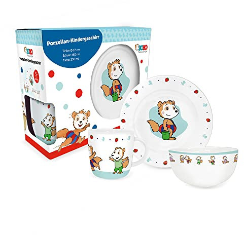 Trötsch BOBO Siebenschläfer Geschirrset Aus Porzellan - Geschenkset Sonstiges Zubehör