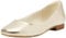 TOMS Women's Briella Ballet Flat, Light Gold Metallic Leather, 4.5 UK