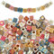 1000 Stück Buchstabenperlen zum Auffädeln Acryl Alphabet Perlen Mix A-Z Abstandshalter Lose Perlen Buchstaben Bunte Quadratische Perlen für die Schmuckherstellung DIY Halskette Armband Schlüsselbund