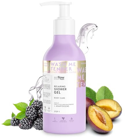 So!Flow Duschgel Damen Harmonisierendes Brombeer- und Pflaumenduschgel mit angereicherter Kaolin- und Tocopherol-Formel für eine erfrischende Reinigung - Duschbad Damen - Duschgel Mädchen