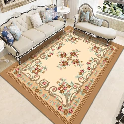AU-OZNER Teppich pflegeleicht Gelber Teppich, pflegeleichter moderner Wohnzimmer-Balkonteppichflur Teppich,Gelb,40x60cm