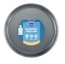 METRO Professional Pizzablech, Metall, 24 cm, 250 x 250 x 100 mm, unbeschichtetes Blaublech mit Rollrand, schwarz