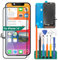 Incell Ersatz-LCD-Bildschirm für iPhone 14, A2882, A2649, A2881, A2884, A2883, Full-HD-Display und 3D-Touch-Digitalisierer, Montage-Set (schwarz, kleinerer Displaybereich)