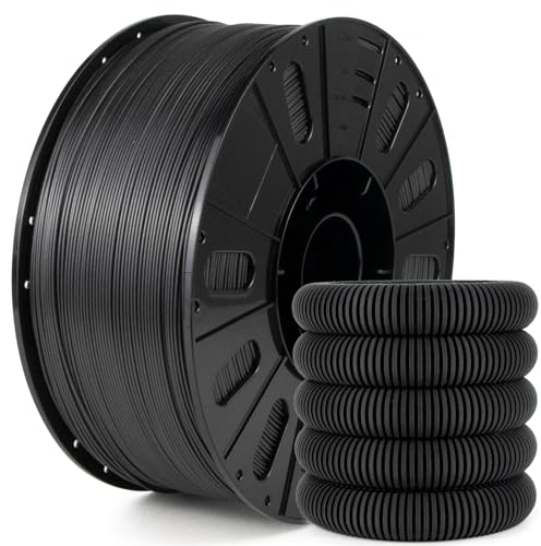 IEMAI PETG CF 3Kg, Kohlefaser PETG Filament 1.75mm, PETG Schwarz mit 20% Carbon Fibre, PETG CF 3D Drucker Filament 1.75mm, Maßgenauigkeit +/- 0,02 mm