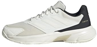 adidas Women's Courtjam Control 3 Tennis Shoes, Off White/Off White/Champagne met., 9.5 UK