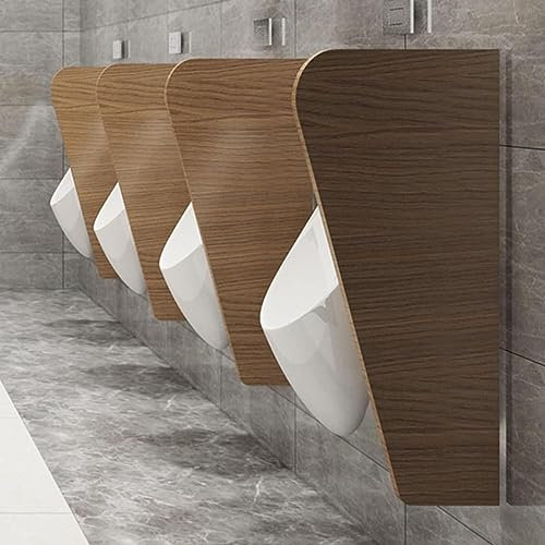 Urinal-Trennwand für Toiletten, Urinal-Schirm für Erwachsene, wasserdichte Urinal-Trennwand für Hotels/öffentliche Toiletten, für Schulen (braun, 4 Stück)