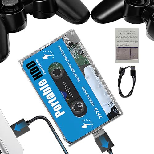 Hailerio Console de Jeu à Cassette rétro,Console à Cassette rétro - Console de Jeux vidéo Plug and Play avec Plus de 60 000 Jeux, 70 émulateurs Classiques,Console de Jeu TV, Sortie d'interface