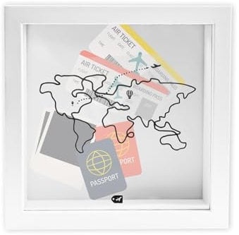 LERANXIN 3D Bilderrahmen zum Befüllen 15x15cm,Reise Abenteuer Archivbox,3D Objektrahmen Tiefer 3cm,Tiefer Rahmen für Wand & Desktop,3D Rahmen für Objekte,Blumen,Hochzeitsstrauß Oder Erinnerungsstücke