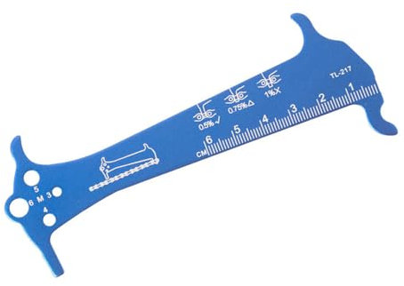 MARCBUSE Fahrradketten Checker Road Bike Kette Kette Verschleiß Indikatoren Messung Lineal Werkzeug Fahrräder Kettenreparaturwerkzeug Dauer