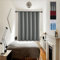 GOUSUN Vorhang Verdunkelung 125 x 165 cm Schlafzimmer Blickdicht Vorhäng Blickdichte Gardinen mit Ösen Blickdicht mit Ösen für Schlafzimmer, Hellgrau