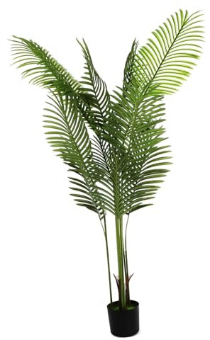 Ciieeo Künstliche Topfpflanze Große Palme aus Kunststoff Grün