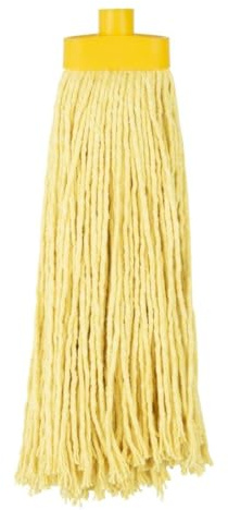 Jantex Connect Kentucky Mop Head 450g, Yellow | Highly absorbent construction covers large floor areas quickly, tailored for demanding commercial cleaning tasks.