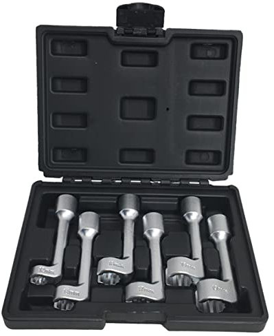 SHINEOFI 6 Stück Teiliges Einspritzdüsen Satzschlüsselset Offene Enden Design für Fahrzeugreparaturen und DIY Projekte Langlebig und Komfortabel zu Verwenden