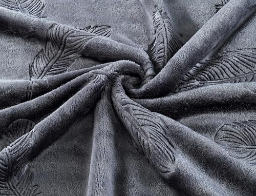 MB Warenhandel24 Wohndecke Kuscheldecke luxuriöse Cashmere Touch Feeling Coral Fleece Decke ca. 150x200 cm (Feder Anthrazit)
