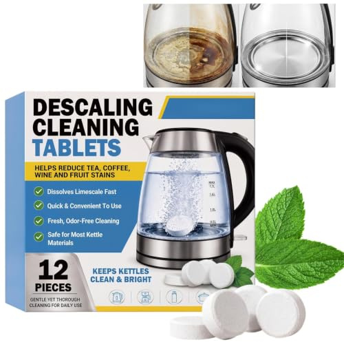 12Pcs Kettle Descaler Tablets,Powerful Limescale Remover Kettle