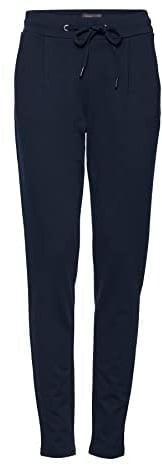 ICHI IHKATE PA2 Women's Sweatpants, Relaxation Trousers with Stretch, Slim Cut with Elastic Waistband, Total Eclipse (14044), L
