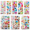 SAVITA Aufkleber für Kinder 500 + Pack mit Puffy-Aufklebern, 3D-Aufkleber mit Buchstaben, Zahlen, Schmetterlingen, Fisch, Dinosaurier und mehr