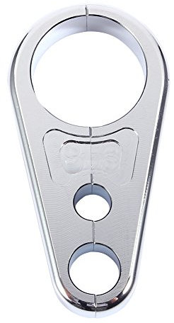 Clip per morsetto per cavo freno frizione in lega di alluminio - Supporto frizione da 1 per manubrio da 25 mm o morsetto per cavo freno in alluminio cromato