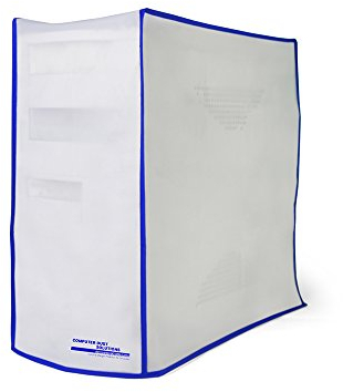 Dust and water resistant silky smooth antistatic vinyl computer CPU dust cover (6.5W x14H x14D)