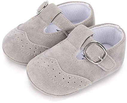 LACOFIA Chaussures Premiers Pas pour garçons ou Filles Baskets antidérapantes pour bébé Gris 3-6 Mois