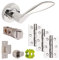Jigtech JTB82000 Cresta Door Pack-Bathroom, Polished Chrome