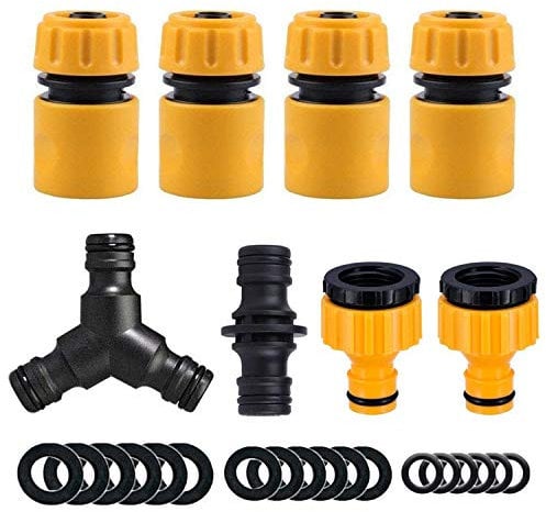 Topways® Hose Connectors Fitting Set - Quick & Threaded Connectors, Y Splitter, Washers & O Rings Spares Kit