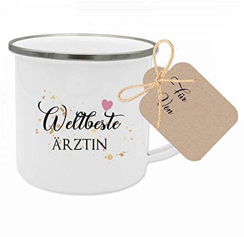 Geschenk Ärztin Geschenk Tasse mit Spruch Weltbeste Ärztin I Das perfekte Geschenk für die Ärztin I Geschenkidee als Dankeschön I mit Geschenkanhänger