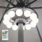HONWELL Lampes Pour Parasol, 12 LED Lumière de Parasol, Lumière de patio à piles avec télécommande RF, éclairage Parasol Pour Terrasse, Jardin, Tente