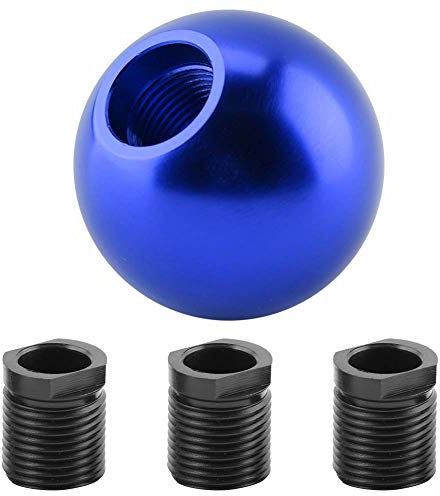 EVGATSAUTO Universal-Schaltknauf aus Metall, Universal-Schalthebel für Schalthebel mit runder Kugelform(Blau)