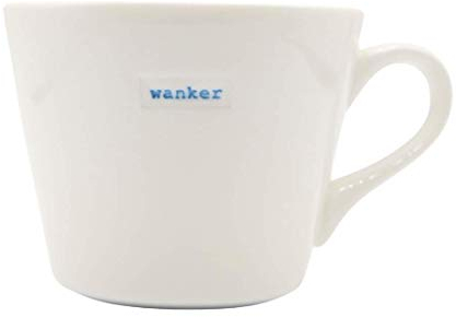 Keith Brymer Jones - **Unhöflich** Word Range – Keramik-Standard-Eimer-Tasse – in Geschenkbox – Wanker – 350 ml