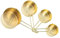 4pcs Stainless Steel Measuring Cups Set Kitchen Accessories Baking Tea Coffee Measuring Tools (gold-4pcs)