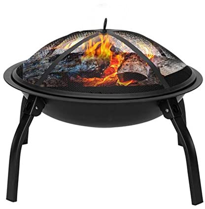 LIUXUEFE Pozzo del Fuoco, braciere di Ferro Pieghevole con Quattro Gambe, tavolino Bruciato, può Essere collocato in Piscina nel Cortile del Cortile, by
