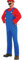 VISVIC Cosplay Kostüm Super Brothers Klempner, Kostüm mit Bodysuit, Cap und Schnurrbart, Karneval Halloween Cosplay Kostüm für Herren Damen Junge Mädchen Kinder, Herren Rot, XL