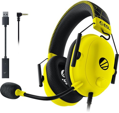 Razer BlackShark V2 - Cuffie da gioco THX Spatial Surround Sound - Driver 50mm - Microfono staccabile - PC, PS4, PS5, Switch, Xbox One, Xbox Series X|S, Mobile - Jack audio da 3,5mm ESL Edition