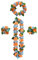 duoyif Blumenketten Hawaii Deko Kranz, Hawaii Kette Blumen Halskette, Tropische Strandgirlande, Hawaiianisches Blumenketten für Strandpartys St. Patricks Ostern Karneval Oktoberfest (Blau Gelb)
