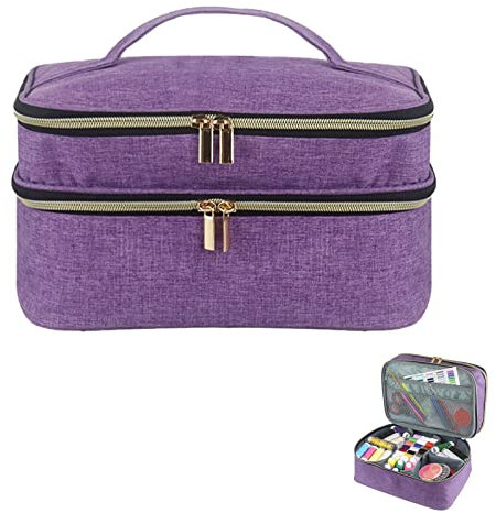YINA Caja Organizadora de Kit de Costura | Estuche y Cesta de Almacenamiento para Suministros y Accesorios